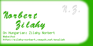 norbert zilahy business card